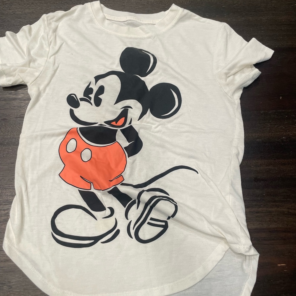 Disney White and Red Mickey Mouse Tee